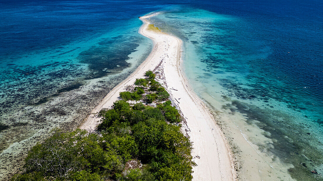 Aerial of Little Santa Cruz Island, Zamboanga, Mindanao, Philippines, Southeast Asia, Asia