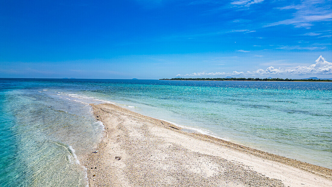 Aerial of Little Santa Cruz Island, Zamboanga, Mindanao, Philippines, Southeast Asia, Asia