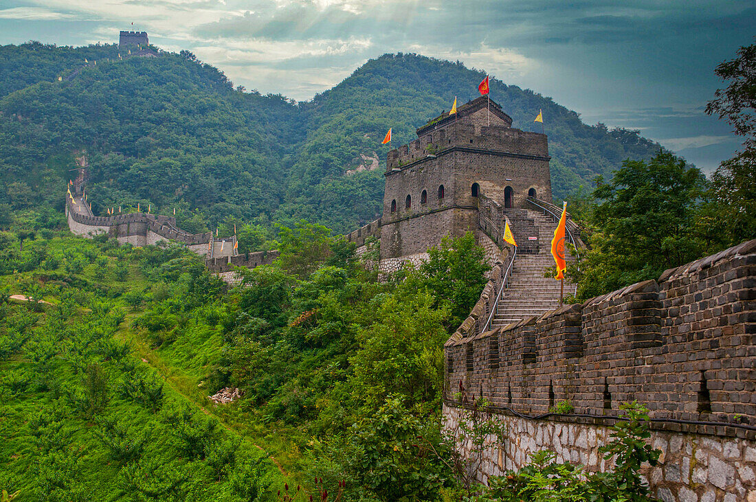 Die Große Mauer am Tigerberg, UNESCO-Weltkulturerbe, in Dandong, Liaoning, China, Asien