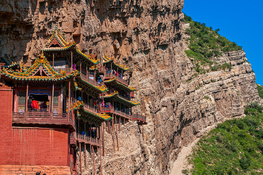 Das hängende Kloster, Xuakong Si, bei Datong, Shanxi, China, Asien