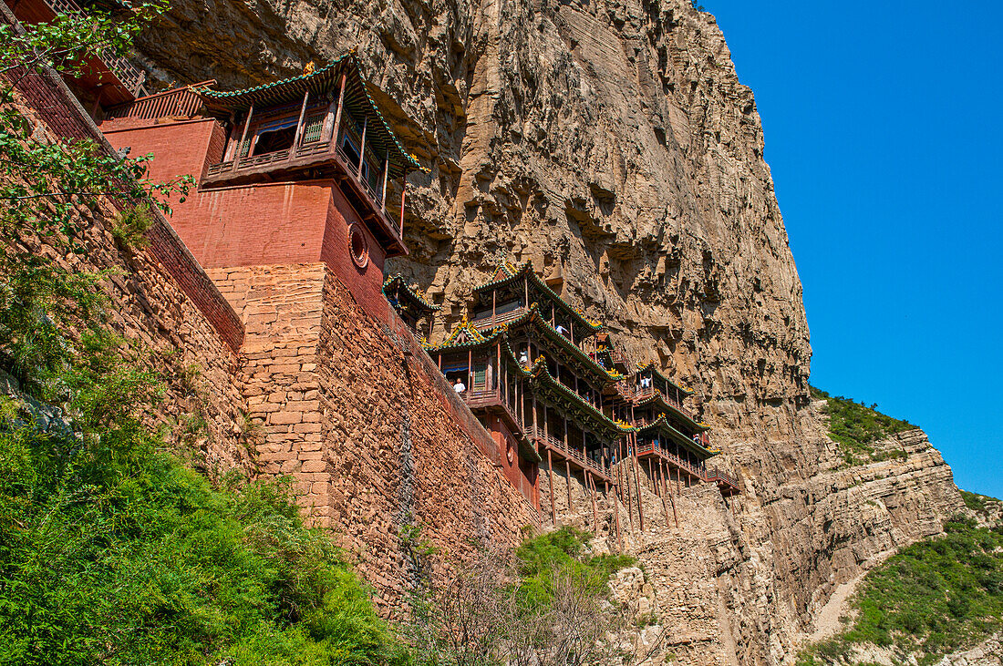 Das hängende Kloster, Xuakong Si, bei Datong, Shanxi, China, Asien