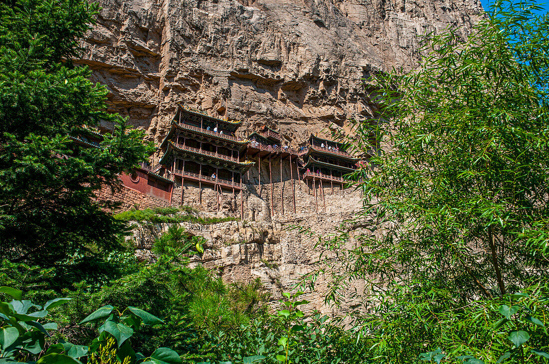 Das hängende Kloster, Xuakong Si, bei Datong, Shanxi, China, Asien