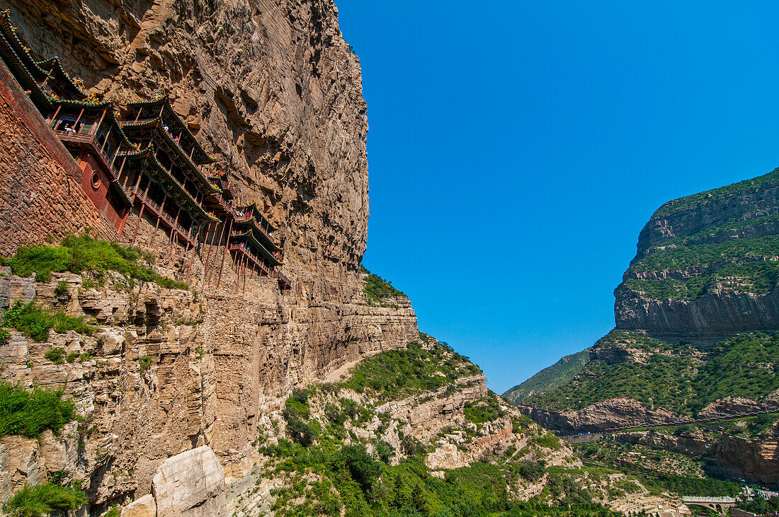 Das hängende Kloster, Xuakong Si, bei Datong, Shanxi, China, Asien