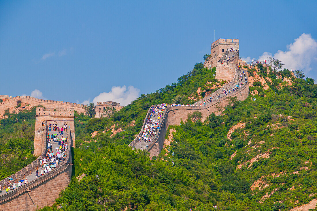 Die Chinesische Mauer, UNESCO-Weltkulturerbe, bei Badaling, China, Asien