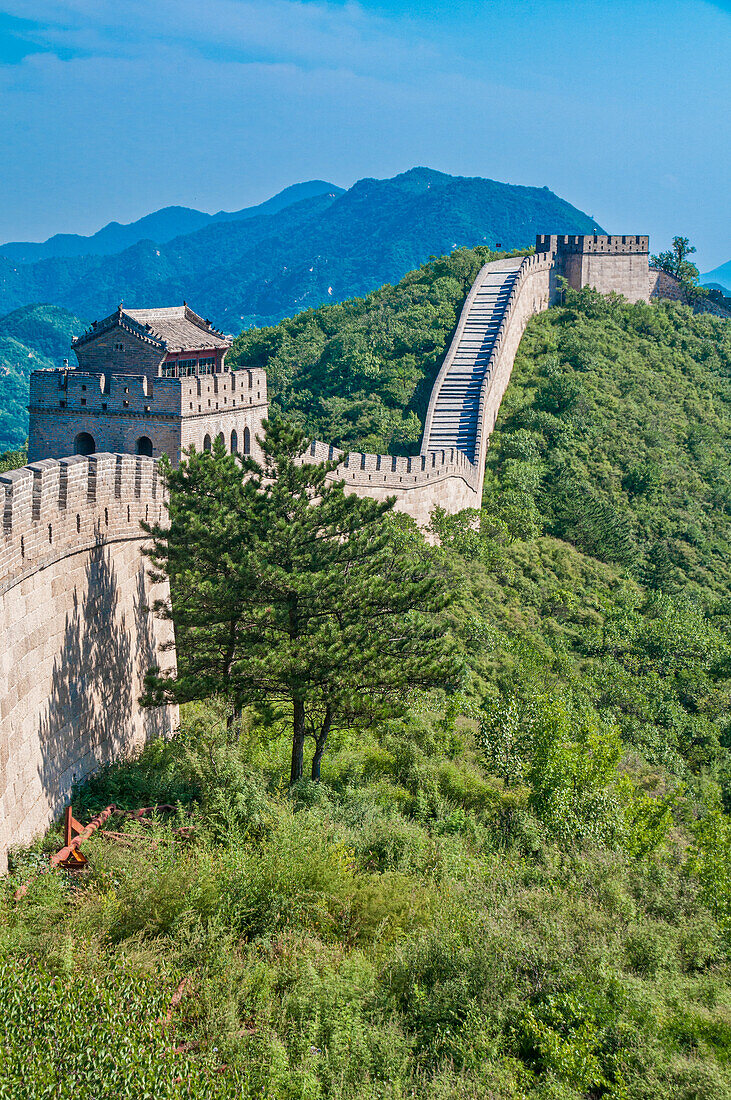 Die Chinesische Mauer, UNESCO-Weltkulturerbe, bei Badaling, China, Asien