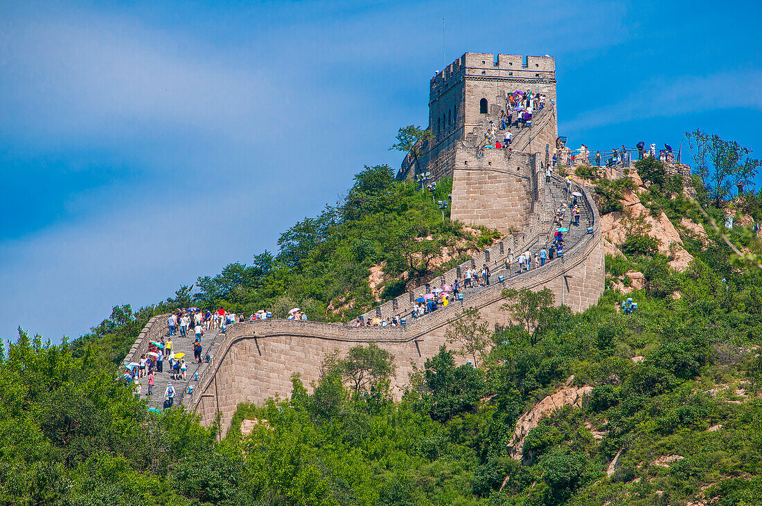 Die Chinesische Mauer, UNESCO-Weltkulturerbe, bei Badaling, China, Asien