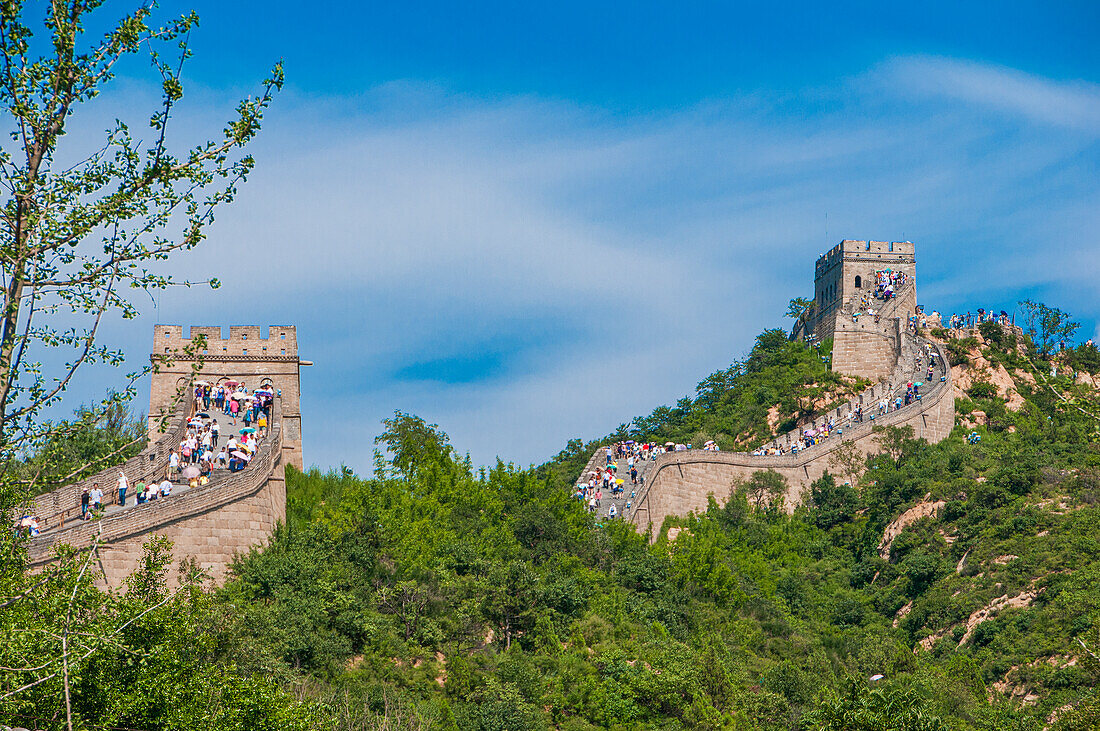 Die Chinesische Mauer, UNESCO-Weltkulturerbe, bei Badaling, China, Asien