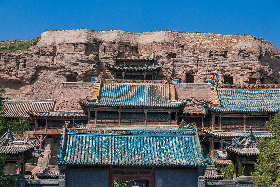 Die Yungang-Grotten, alte buddhistische Tempelgrotten, UNESCO-Welterbestätte, Shanxi, China, Asien