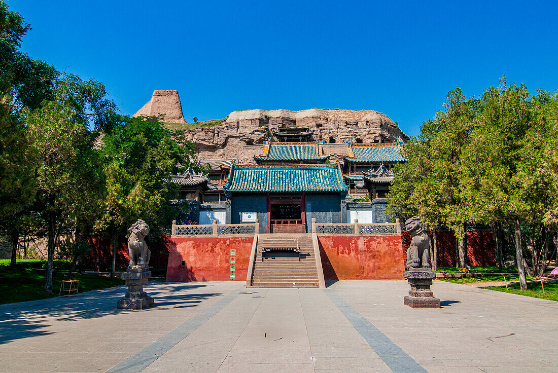 Die Yungang-Grotten, alte buddhistische Tempelgrotten, UNESCO-Welterbestätte, Shanxi, China, Asien