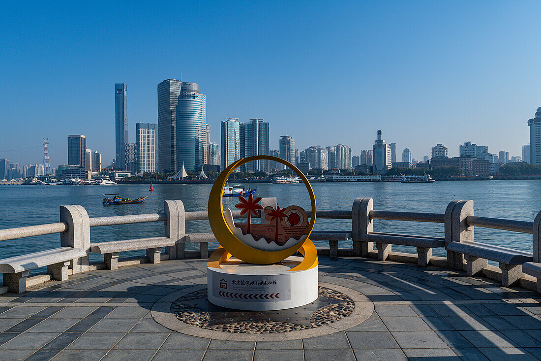 Skyline of Xiamen from Kulangsu International Settlement, Xiamen, Fujian, China, Asia