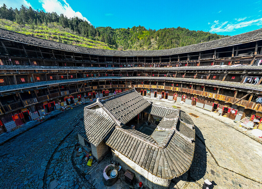 Yuchang Fujian Tulou, ländliche Behausung der Hakka, Fujian, China, Asien