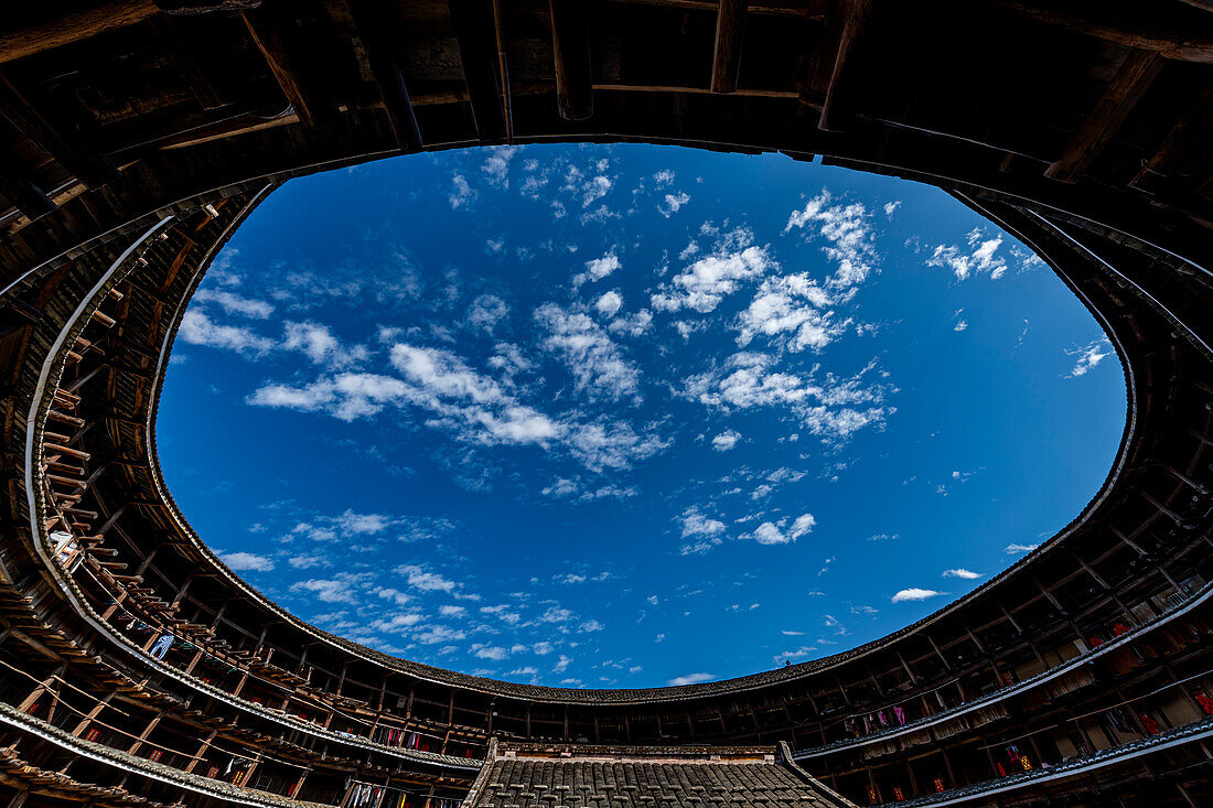 Yuchang größte Fujian Tulou, ländliche Behausung der Hakka, Fujian, China, Asien