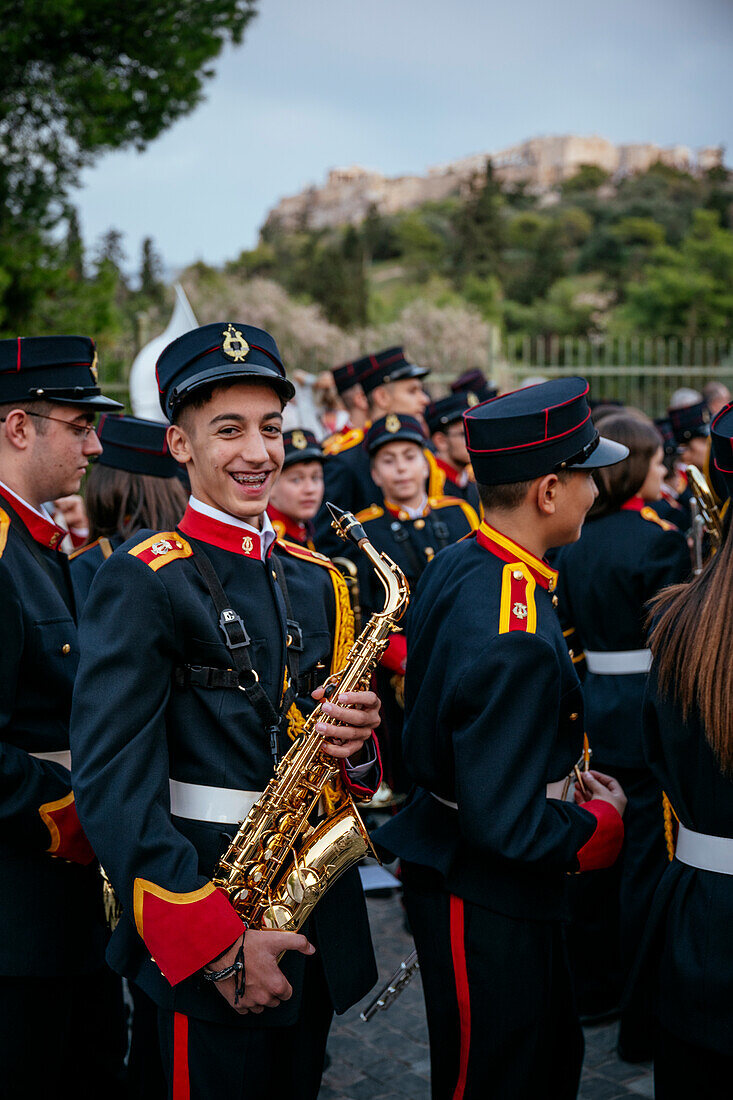 Marching Band, Athens, Attica, Greece, Europe