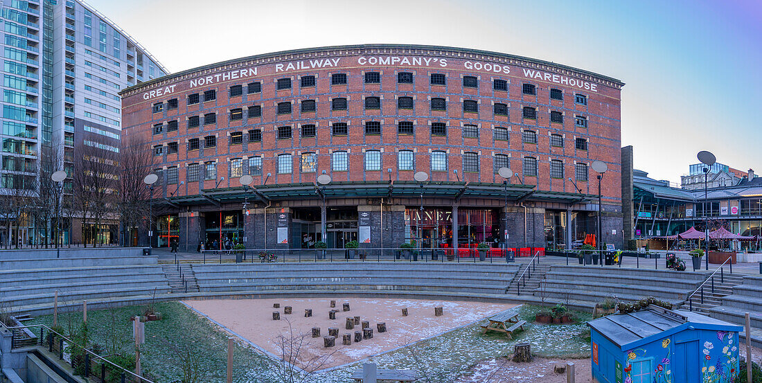 View of Great Northern Complex and Great Northern Square, Manchester, Lancashire, England, United Kingdom, Europe