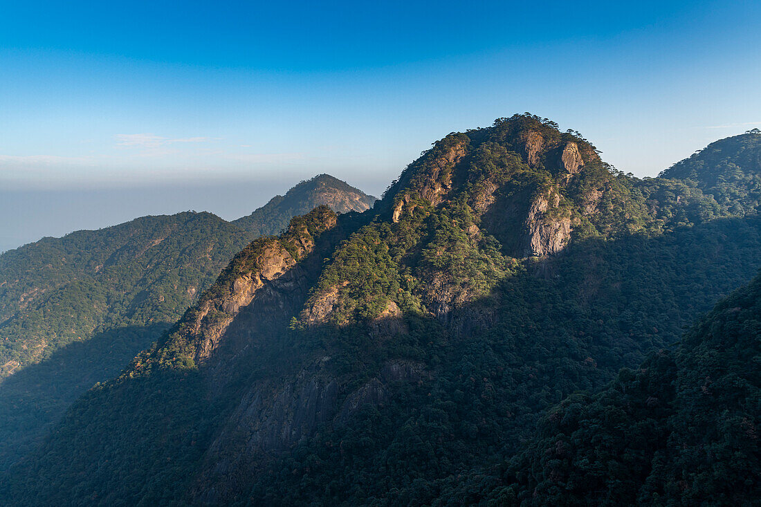 Sunset at The Taoist Sanqing Mountain, UNESCO World Heritage Site, Jiangxi, China, Asia