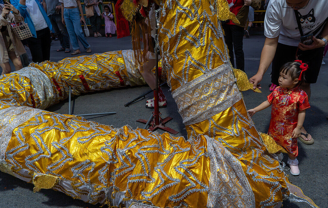 Chinesische Neujahrsfeierlichkeiten in Chinatown, Chiang Mai, Thailand, Südostasien, Asien