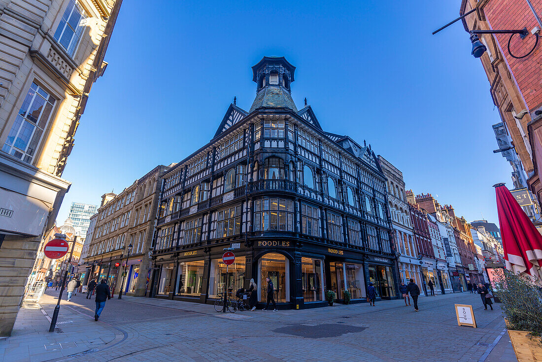 Blick auf viktorianische Architektur, Manchester, Lancashire, England, Vereinigtes Königreich, Europa