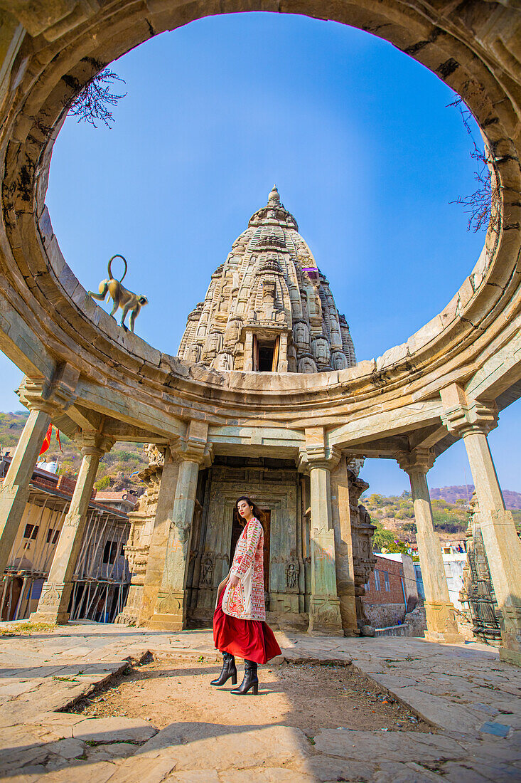 Frau in Jaipur, Rajasthan, Indien, Asien