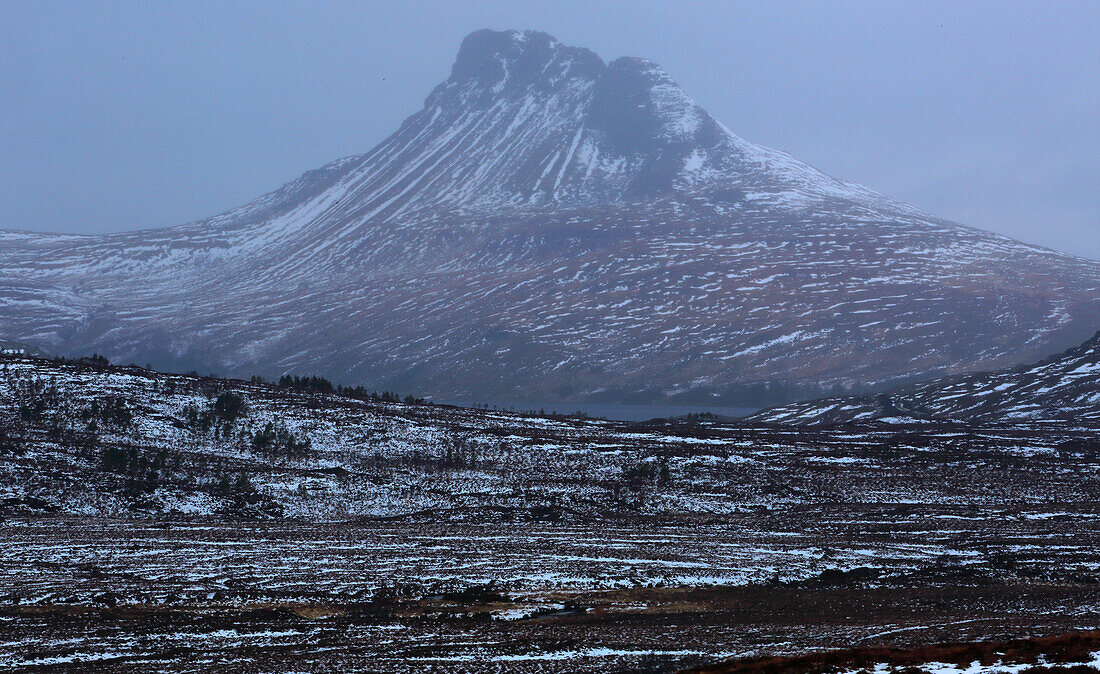 Stac Pollaidh and the Assynt landscape, North West Highlands, Scotland, United Kingdom, Europe