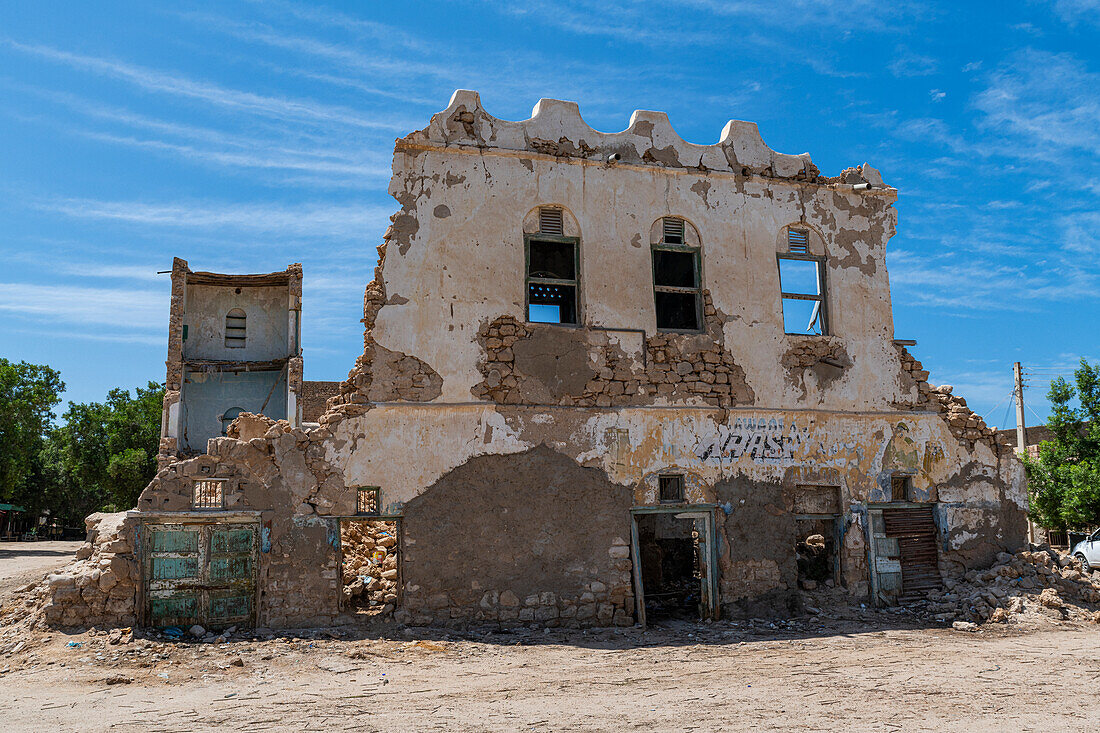 Abandoned Colonial architecture in Berbera, Somaliland, Somalia, Africa