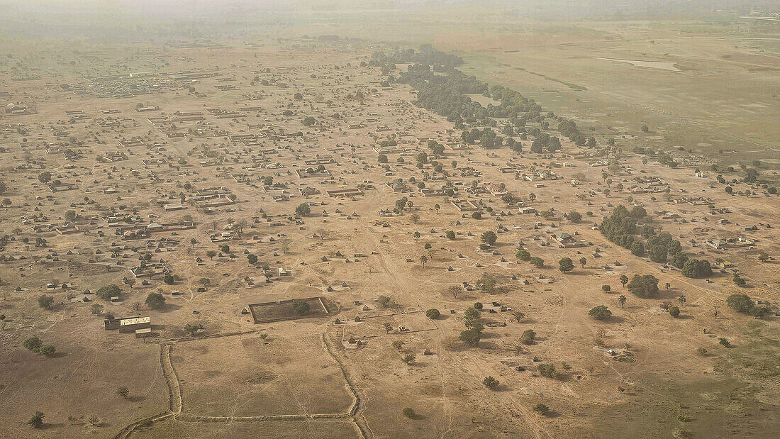 Luftaufnahme von Wau, West Bahr el Ghazal, Südsudan, Afrika