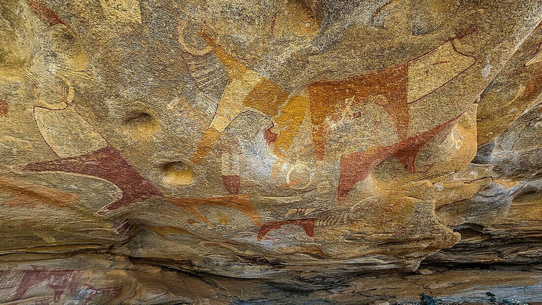 Rock art paintings of Laas Geel, near Hargeisa, Somaliland, Somalia, Africa