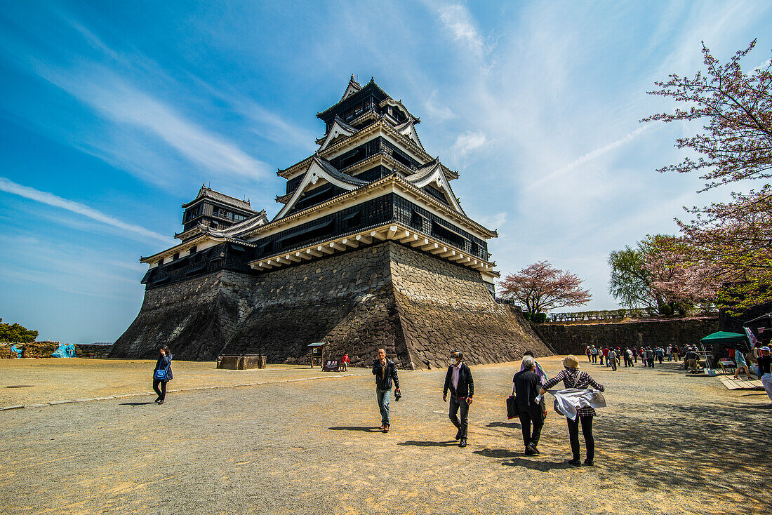 Japanisches Schloss Kumamoto, Kumamoto, Kyushu, Japan, Asien