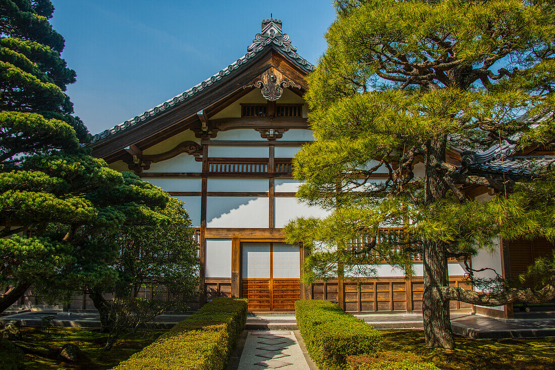 Ginkaku-ji Zen-Tempel (Jisho-ji) (Tempel des Silbernen Pavillons), UNESCO-Weltkulturerbe, Kyoto, Honshu, Japan, Asien