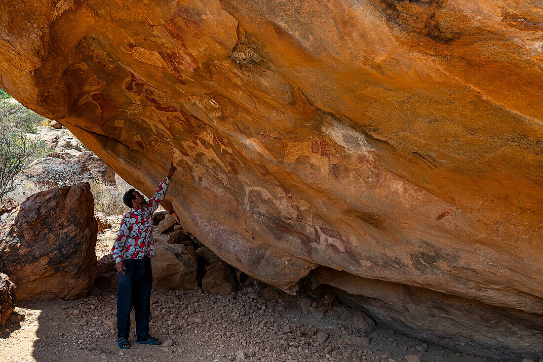 Felsmalereien von Laas Geel, nahe Hargeisa, Somaliland, Somalia, Afrika