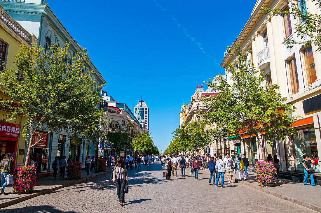 Das russische Viertel, Harbin, Heilongjiang, China, Asien