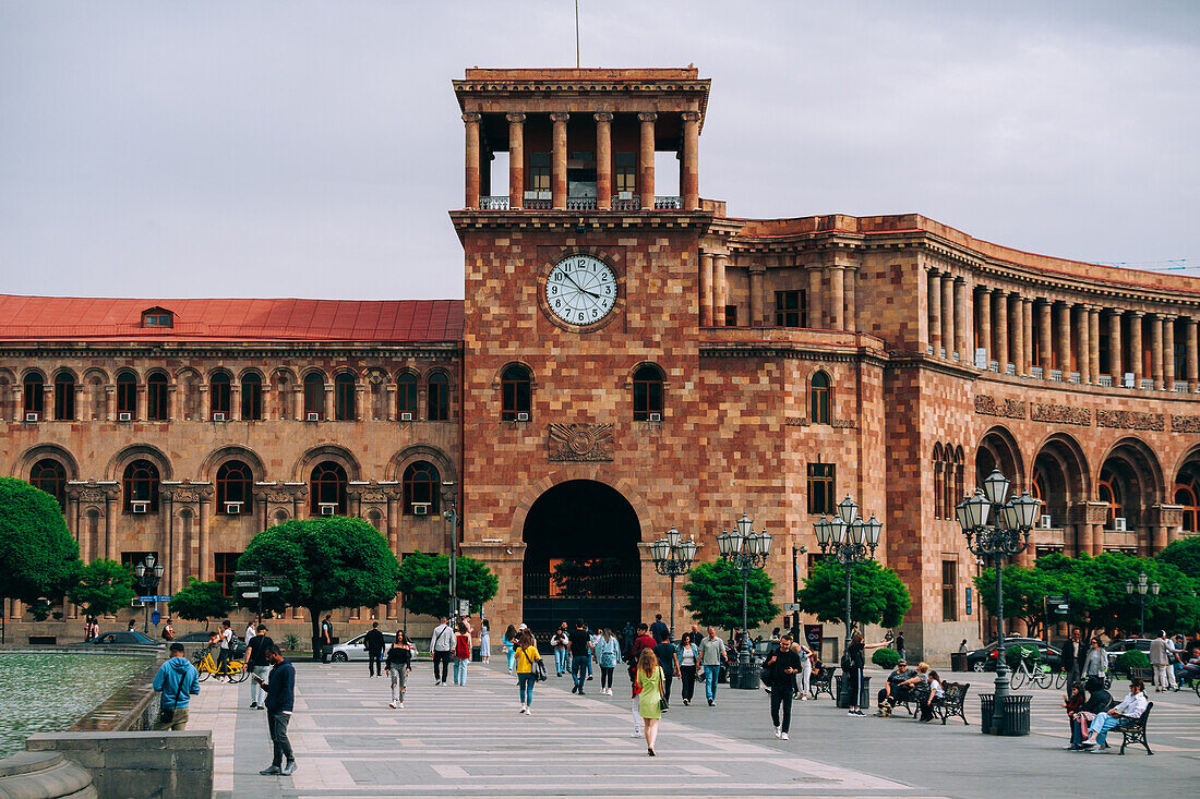 Republic Square and the Government Palace in Yerevan, Armenia (Hayastan), Caucasus, Central Asia, Asia