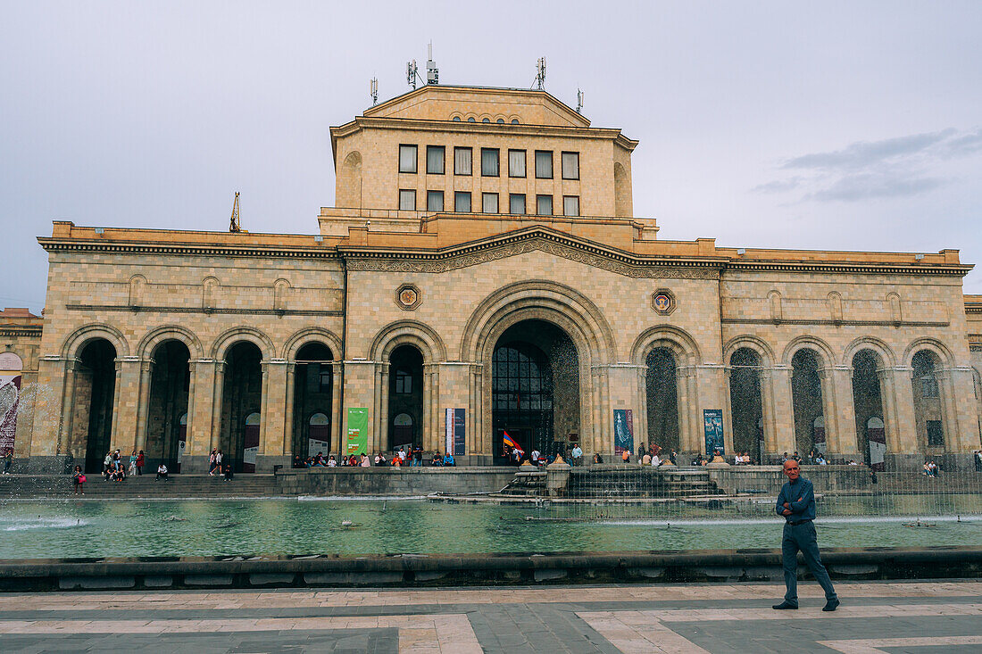 Republic Square and the National History Museum of Armenia in Yerevan, Armenia (Hayastan), Caucasus, Central Asia, Asia