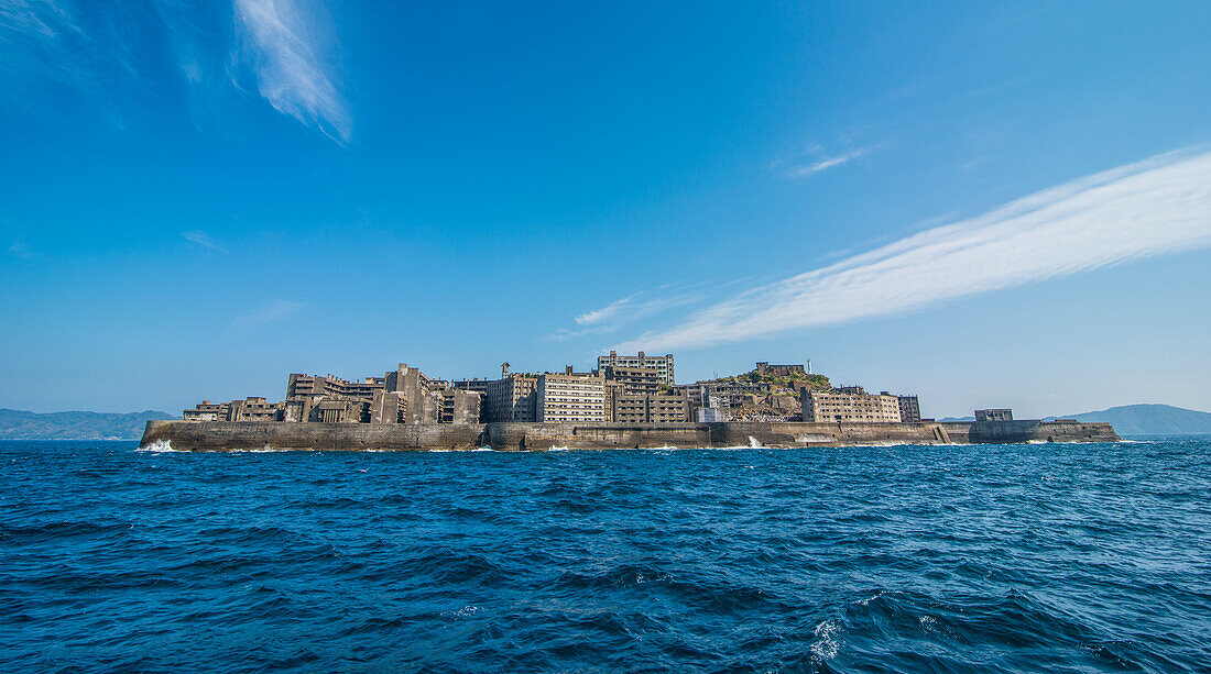 Hashima-Insel (Gunkanjima) (Kriegsschiff-Insel) (Schlachtschiff-Insel), Nagasaki, Kyushu, Japan, Asien