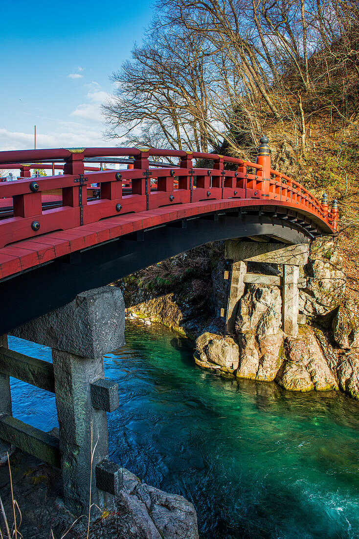 Shinkyo Bridge, UNESCO World Heritage Site, Nikko, Tochigi Prefecture, Kanto, Honshu, Japan, Asia