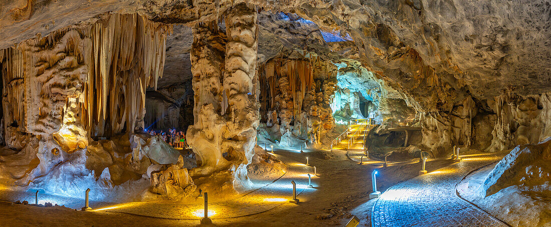 View of pathway in the interior of Cango Caves, Oudtshoorn, Western Cape, South Africa, Africa