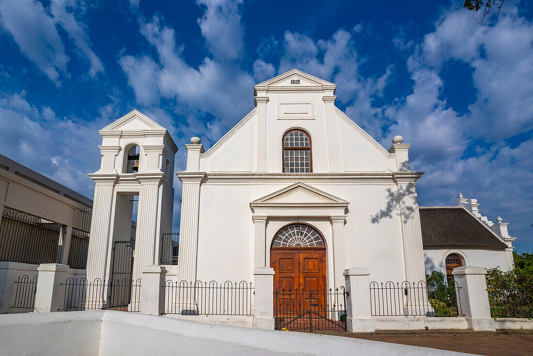 Blick auf die rheinische Kirche (One Rynse Kerk), Stellenbosch Central, Stellenbosch, Westkap, Südafrika, Afrika