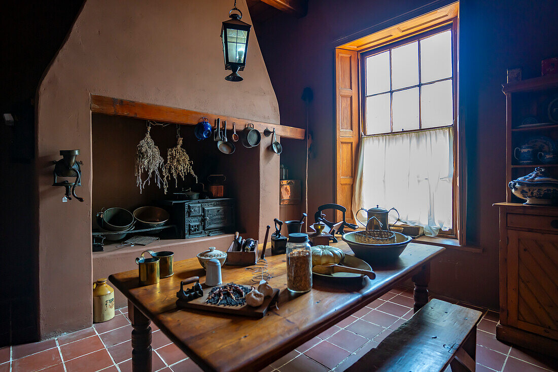 View of interior of Grosvenor House Museum, Stellenbosch Central, Stellenbosch, Western Cape, South Africa, Africa