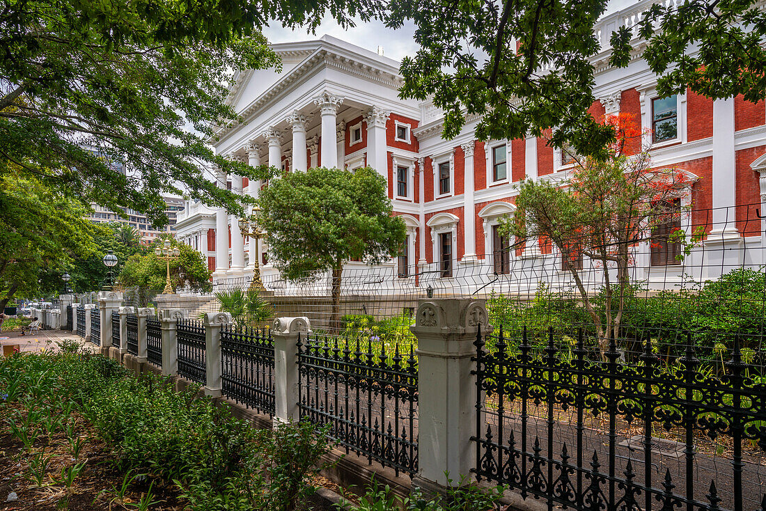 View of Parliament of South Africa Building, Cape Town, Western Cape, South Africa, Africa