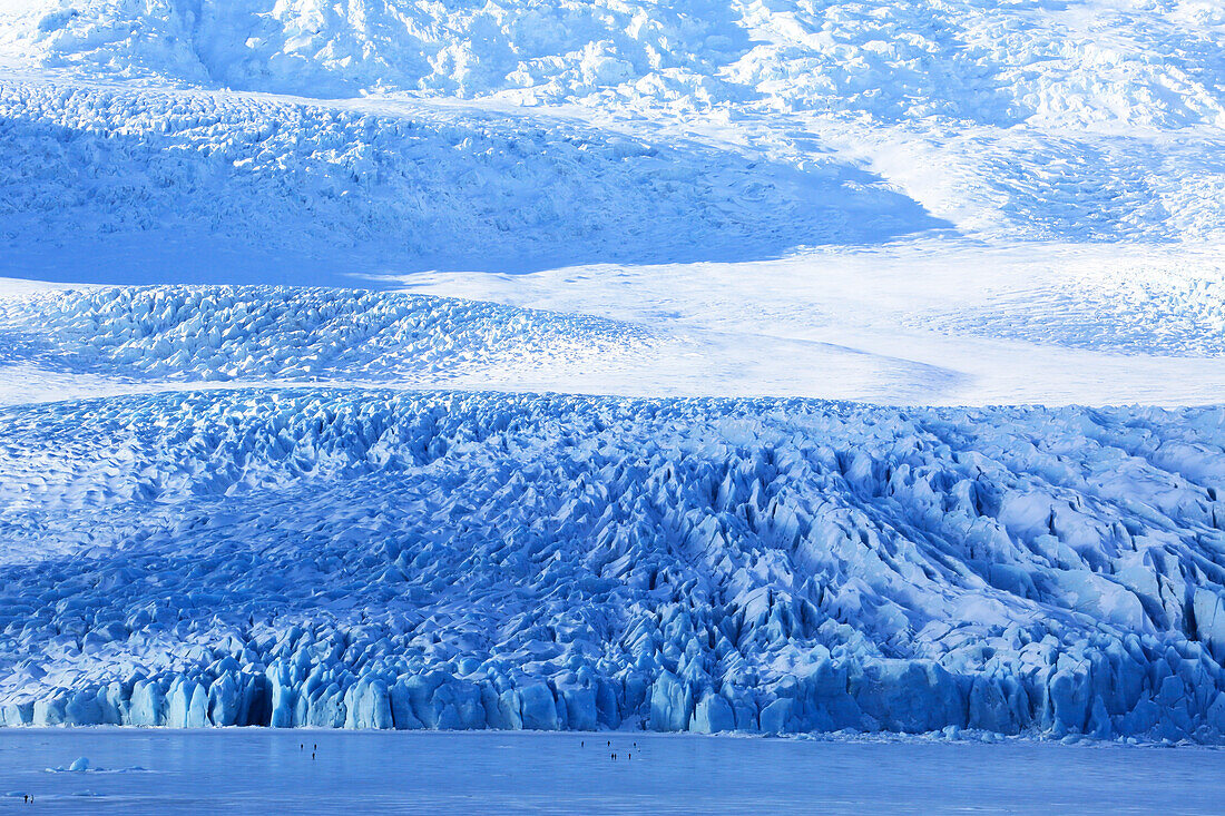 Fjallsjokull-Gletscher, der aus dem Vatnajokull hervorgeht, Island, Polargebiete