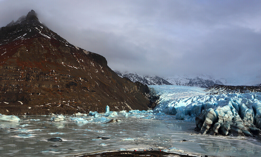 Fjallsjokull glacier, originating from Vatnajokull, Iceland, Polar Regions