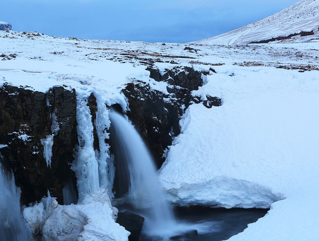 Wasserfälle bei Kirkjufell, Snaefellsnes Halbinsel, Westisland, Polargebiete