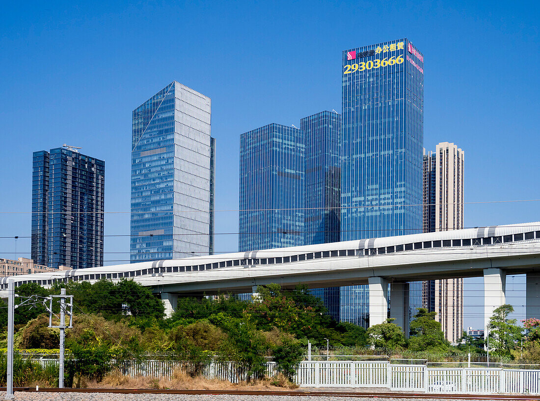 Shenzhen high speed train track, Guangdong, China, Asia