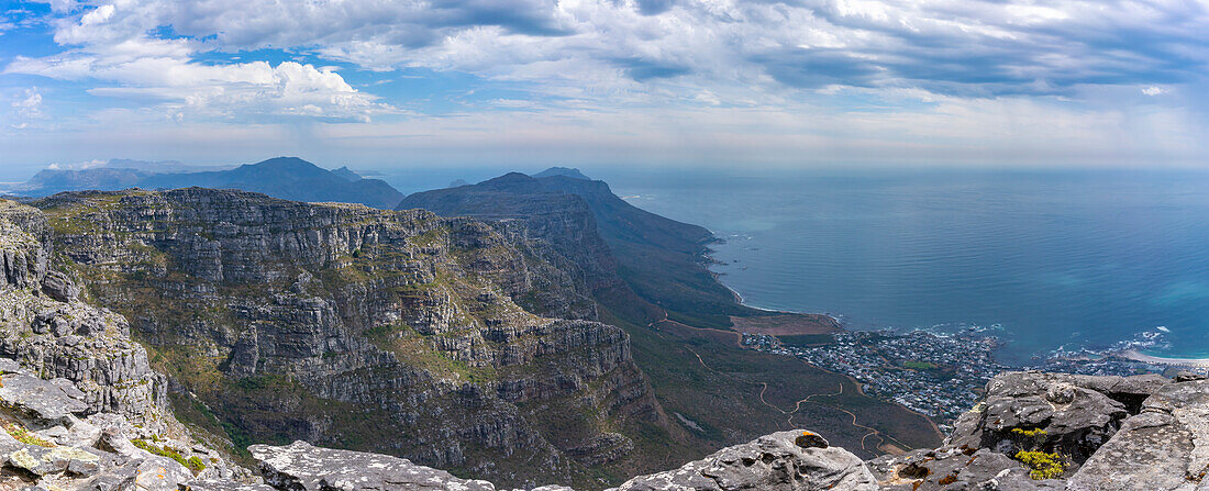 Blick auf die Kaphalbinsel vom Tafelberg aus, Kapstadt, Westkap, Südafrika, Afrika