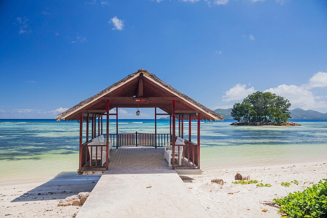 Seychellen, Insel La Digue, Strand Anse Source d'argent