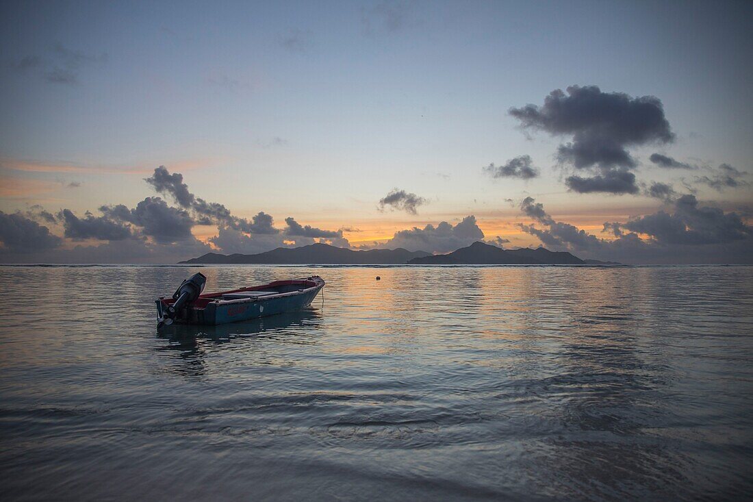 Seychelles, La Digue, small boat