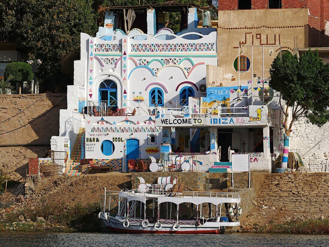 Ägypten, Oberägypten, Nubien, Niltal, Assuan, Restaurant und Gästehaus auf der Insel Elephantine