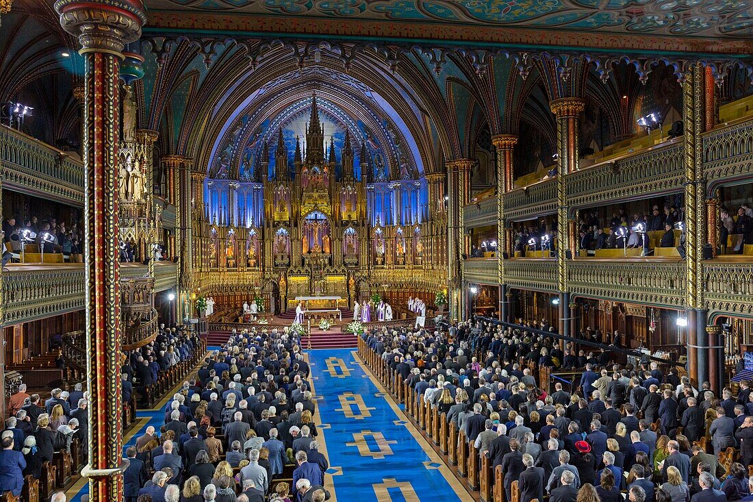 Kanada, Provinz Québec, Montreal, Kathedrale Notre-Dame, Messe