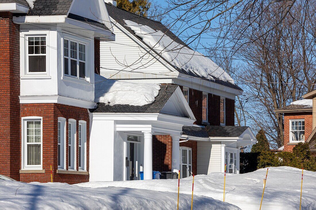 Canada, Quebec province, Mauricie region, Shawinigan and its surroundings, the beautiful neighborhoods, the rue des Erables and its beautiful old houses