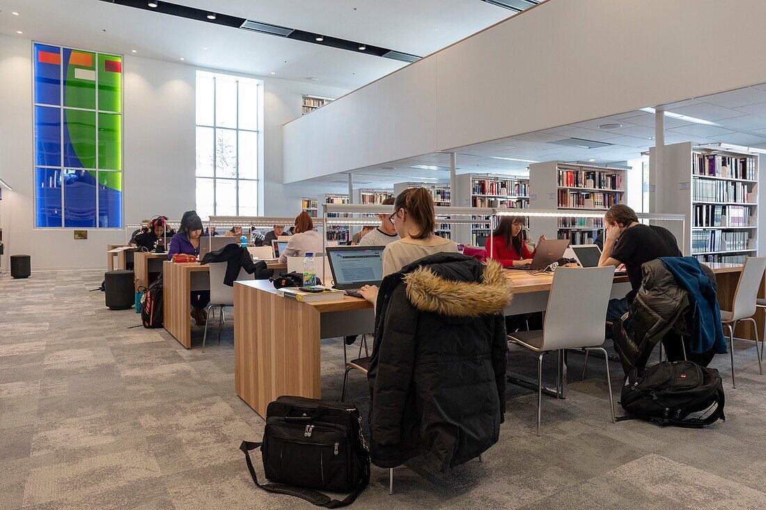 Kanada, Provinz Quebec, Östliche Gemeinden oder Estrie, Sherbrooke, Stadtbezirk Lennoxville, Bishop's University, Bibliothek