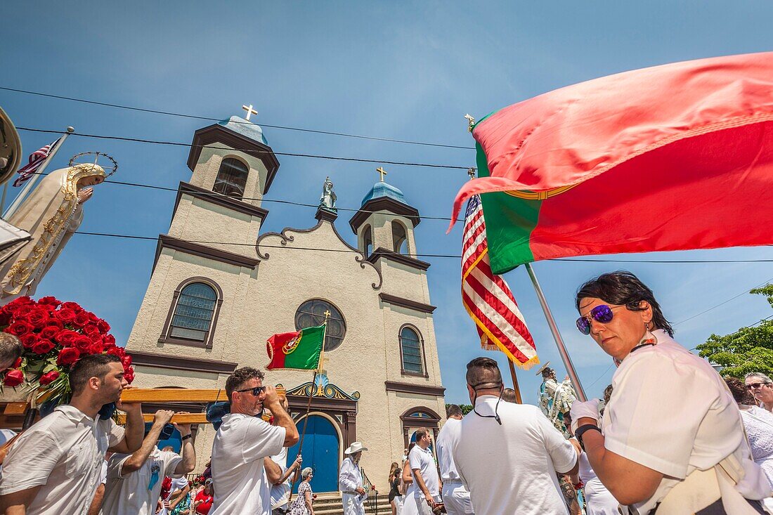 Vereinigte Staaten, Neuengland, Massachusetts, Cape Ann, Gloucester, Saint Peters Fiesta, traditionelles italienisches Fischereifest, Fettstangenwettbewerb